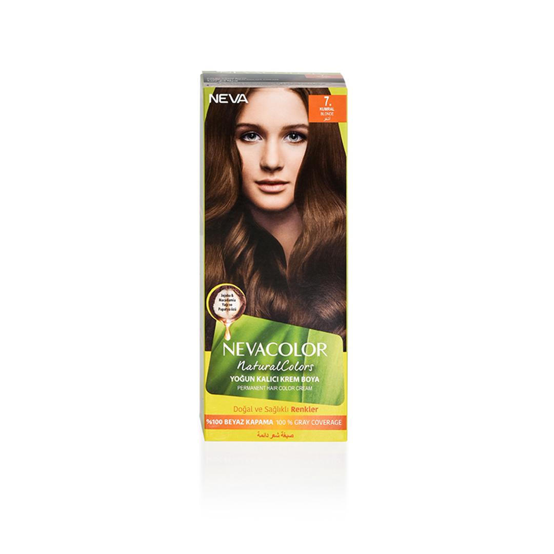 Nevacolor Natural Colors Permanent Hair Color Cream Set – Blonde – 7 – NEVA