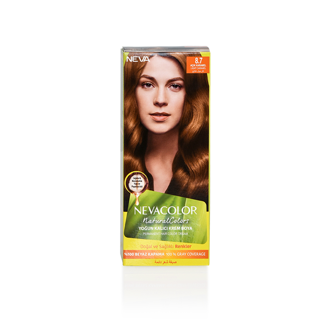 Nevacolor Natural Colors Permanent Hair Color Cream Set – Light Caramel ...
